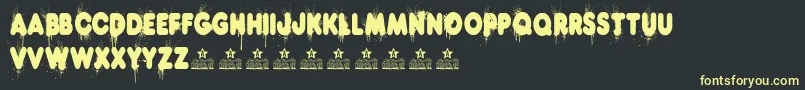 HotDogPersonalUse Font – Yellow Fonts on Black Background