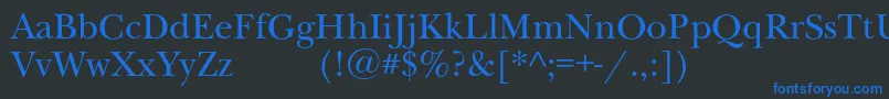 Newbaskervilleexpodc Font – Blue Fonts on Black Background