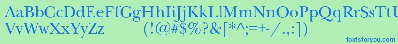 Newbaskervilleexpodc Font – Blue Fonts on Green Background