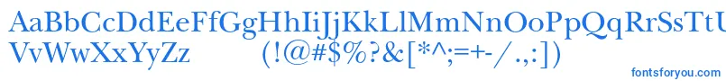 Newbaskervilleexpodc-Schriftart – Blaue Schriften auf weißem Hintergrund