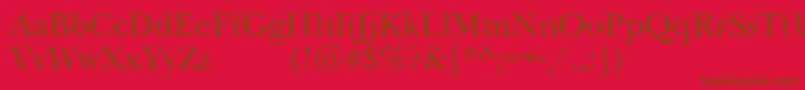 Newbaskervilleexpodc Font – Brown Fonts on Red Background