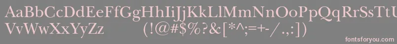 Шрифт Newbaskervilleexpodc – розовые шрифты на сером фоне