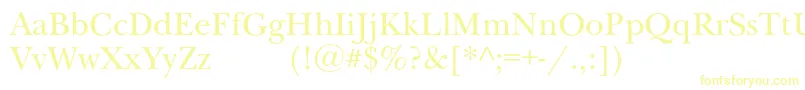 Шрифт Newbaskervilleexpodc – жёлтые шрифты на белом фоне