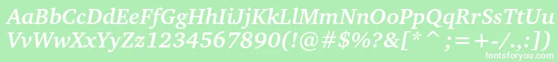 ChartercBolditalic Font – White Fonts on Green Background