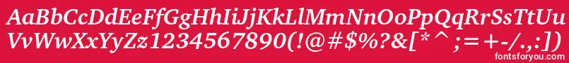 ChartercBolditalic Font – White Fonts on Red Background