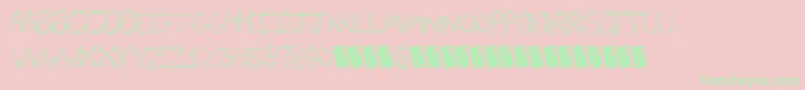 Flowerheader Font – Green Fonts on Pink Background