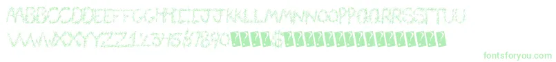 Flowerheader Font – Green Fonts on White Background