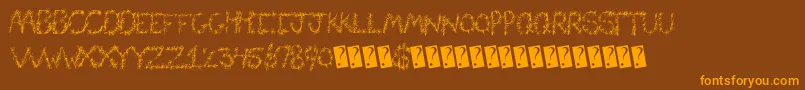 Flowerheader Font – Orange Fonts on Brown Background