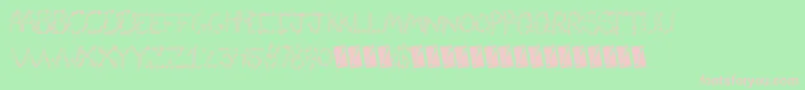 Flowerheader Font – Pink Fonts on Green Background