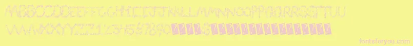 Flowerheader Font – Pink Fonts on Yellow Background