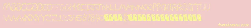 Flowerheader Font – Yellow Fonts on Pink Background