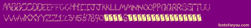 Flowerheader Font – Yellow Fonts on Purple Background