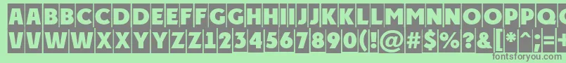 PlakattitulcmRegular Font – Gray Fonts on Green Background