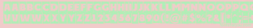 PlakattitulcmRegular Font – Green Fonts on Pink Background