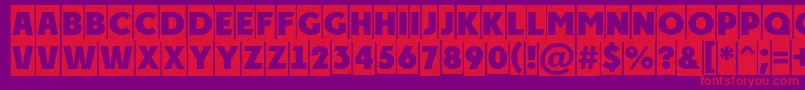 PlakattitulcmRegular Font – Red Fonts on Purple Background