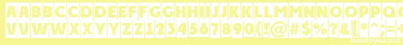 PlakattitulcmRegular Font – White Fonts on Yellow Background