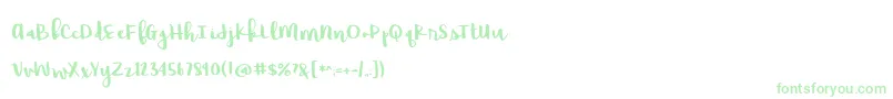 BmdRaspberryMoonshine Font – Green Fonts on White Background