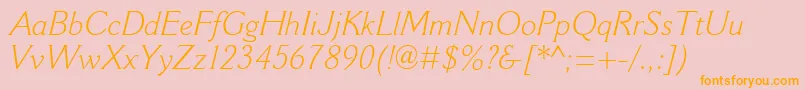 fuente CantoriaMtLightItalic – Fuentes Naranjas Sobre Fondo Rosa