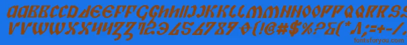 More about PiperPieBoldItalic Font PiperPieBoldItalic Font – Brown Fonts on Blue Background