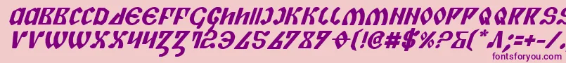 PiperPieBoldItalic Font – Purple Fonts on Pink Background