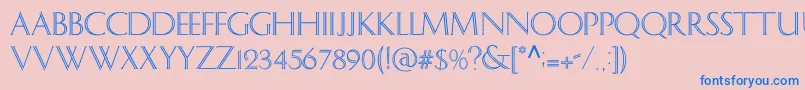 Delphianc Font – Blue Fonts on Pink Background