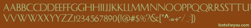 Шрифт Delphianc – зелёные шрифты на коричневом фоне