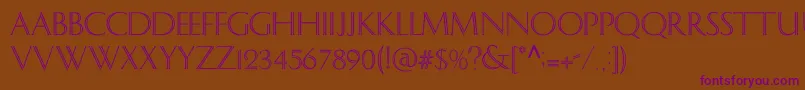 Delphianc Font – Purple Fonts on Brown Background