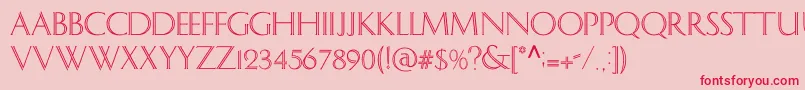 Delphianc Font – Red Fonts on Pink Background