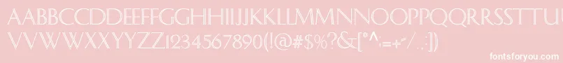 Delphianc Font – White Fonts on Pink Background