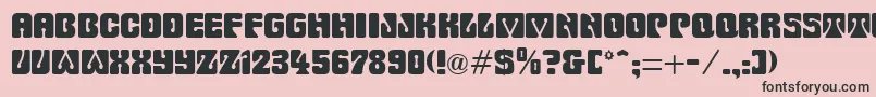 DyeCutRegular Font – Black Fonts on Pink Background