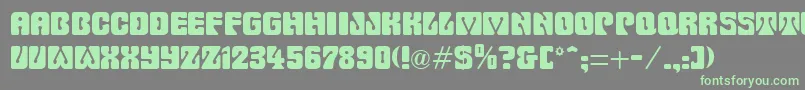 DyeCutRegular Font – Green Fonts on Gray Background