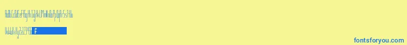 Шрифт TsGaunt – синие шрифты на жёлтом фоне