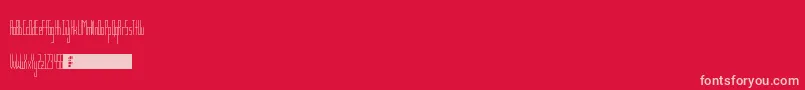 TsGaunt Font – Pink Fonts on Red Background
