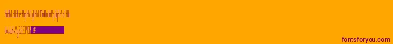 TsGaunt Font – Purple Fonts on Orange Background