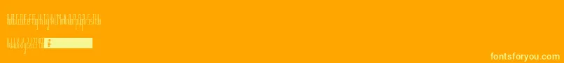 TsGaunt Font – Yellow Fonts on Orange Background