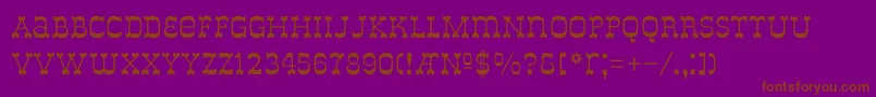 DeLouisvilleBold Font – Brown Fonts on Purple Background