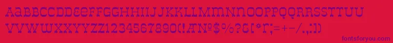 DeLouisvilleBold Font – Purple Fonts on Red Background