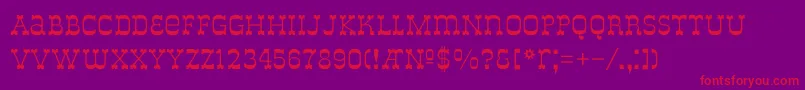 DeLouisvilleBold Font – Red Fonts on Purple Background