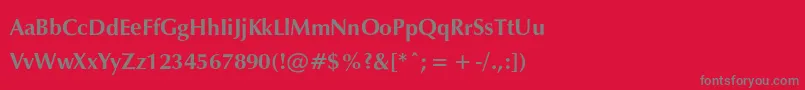 ExylecBold-Schriftart – Graue Schriften auf rotem Hintergrund