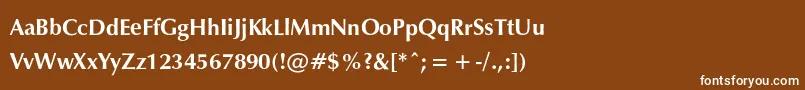 Шрифт ExylecBold – белые шрифты на коричневом фоне