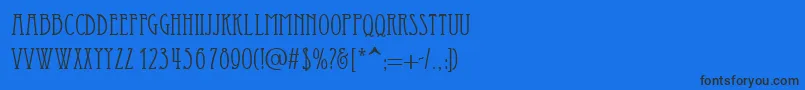 フォントEssediai – 黒い文字の青い背景