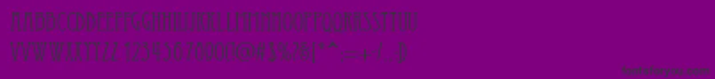 Essediai-Schriftart – Schwarze Schriften auf violettem Hintergrund