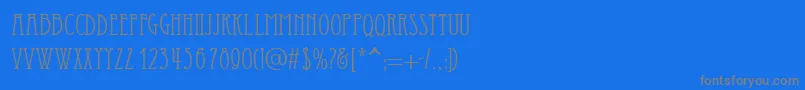 Essediai Font – Gray Fonts on Blue Background