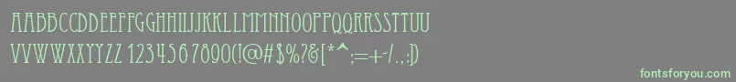 Essediai-Schriftart – Grüne Schriften auf grauem Hintergrund