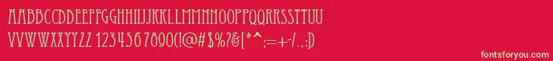 Essediai Font – Green Fonts on Red Background