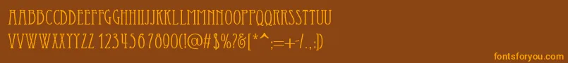 Essediai Font – Orange Fonts on Brown Background