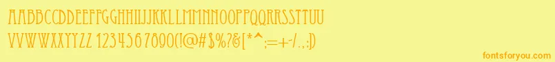 Essediai Font – Orange Fonts on Yellow Background
