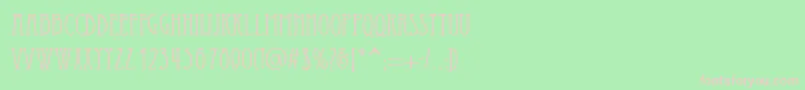 フォントEssediai – 緑の背景にピンクのフォント