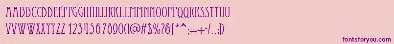 Essediai-Schriftart – Violette Schriften auf rosa Hintergrund