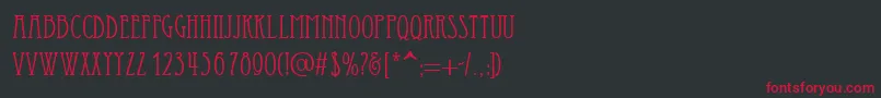 Essediai Font – Red Fonts on Black Background